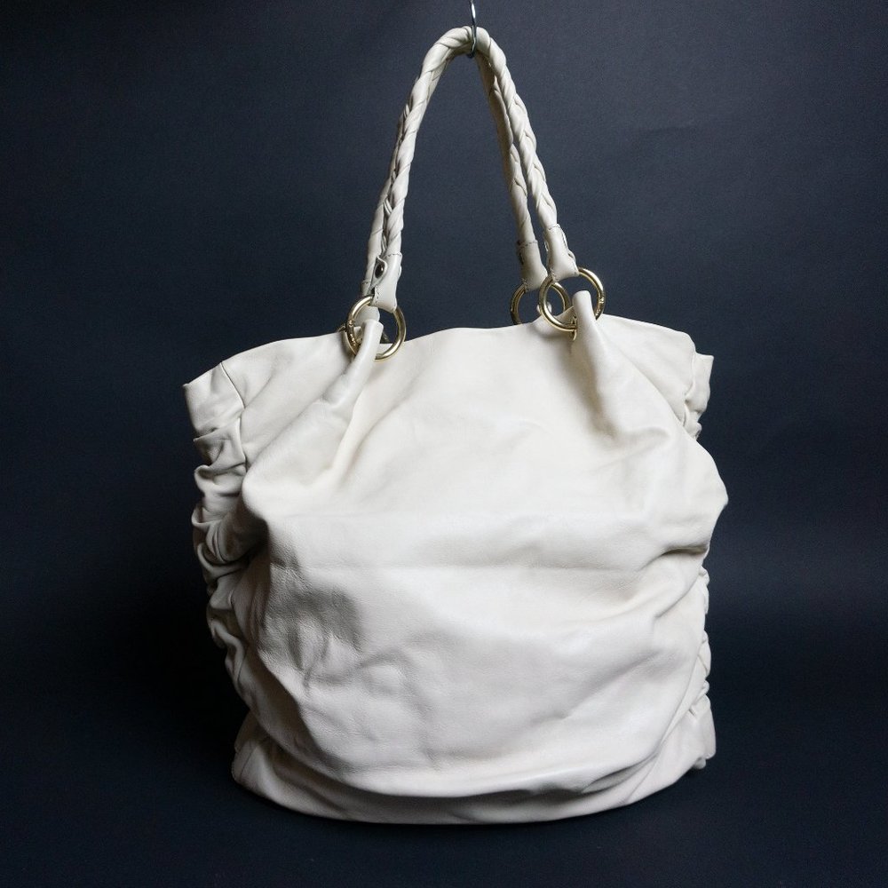 TOD’S Beige Drape Effect Shoulder Bag